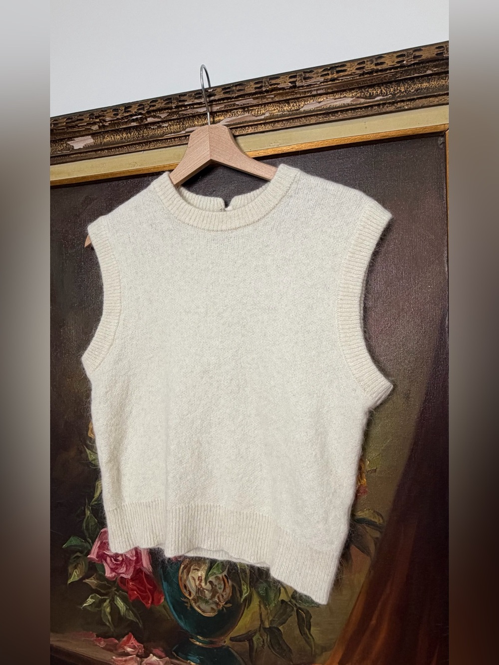 Alpaca blend sweater by Zara in Cream
